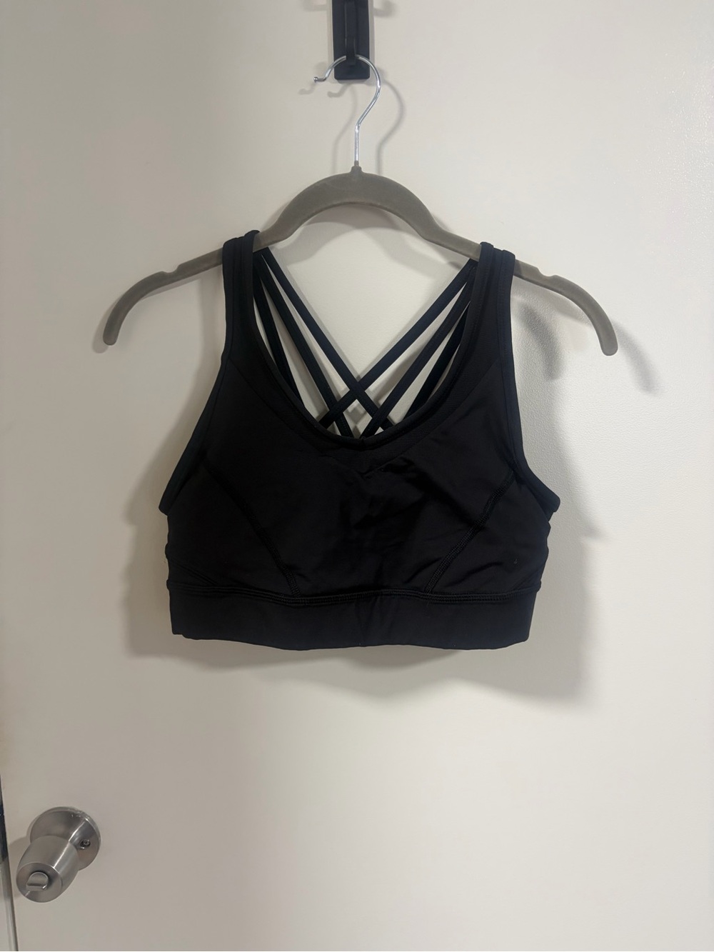 Black Lululemon Strappy Sports Bra